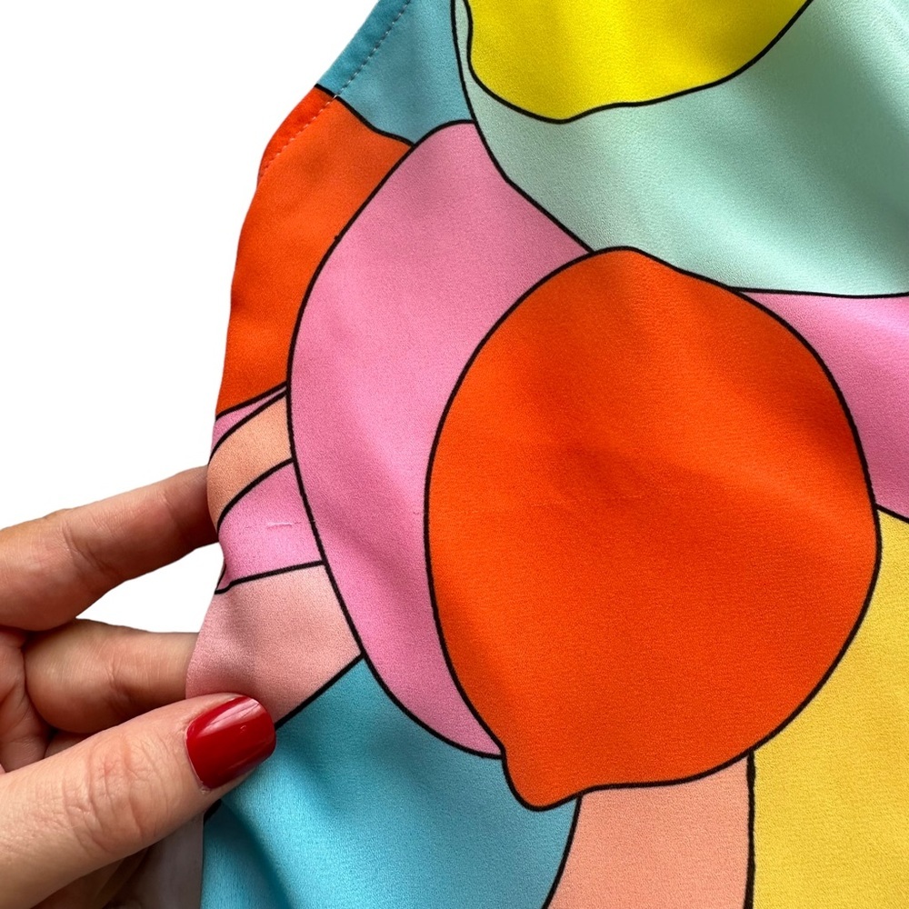 NWT Staud Sz XS Women's The Kai Midi Halter Neck Dress in Citrus Kaleidoscope - Picture 12 of 16